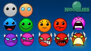 Geometry dash difficulty faces remake showcase