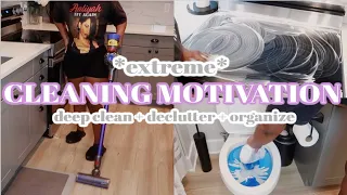 🥵 EXTREME ALL DAY CLEAN WITH ME 2022 | SPEED CLEANING MOTIVATION | ORGANIZING + DECLUTTERING MY HOME