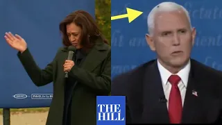 VIRAL MOMENT: Kamala Harris mocks Pence's FLY as she swats away a bee