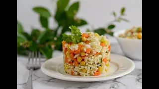 Рис морковью и кукурузой