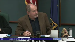 Bloomington City Council, October 22, 2019