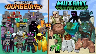 Minecraft Dungeons vs Mutant Creatures - Epic Mob Battle!