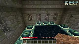 FUNNY RAVINE FALL (15.3s) [Minecraft 1.12.2 Enter End SS Speedrun]