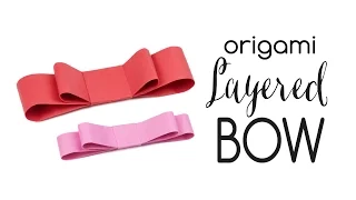 Origami Layered Bow Tutorial - DIY - Paper Kawaii
