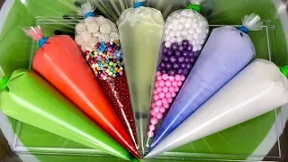 Making Crunchy Slime With Piping Bags - Satisfying Slime Video ASMR #14