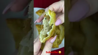 CRISPY "Chebureki" with juicy meat inside😋