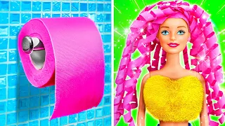 🧻BARBIE EXTREME MAKEOVER🎀Brilliant Gadgets and Cool Doll’s Hacks by 123 GO! HACKS