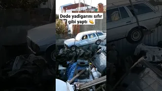 Dede yadigarı Mercedes'i hurdalıktan çıkardı, gıcır gıcır yaptı | Videonun tamamı kanalda