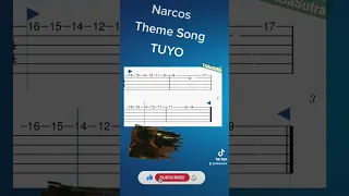Narcos Theme Song - Tuyo {Easy Guitar Tabs Tutorial Short}
