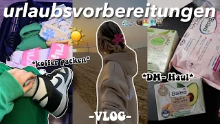 URLAUBSVORBEREITUNGEN VLOG 🌊🏖 / DM- Haul, aufräumen & Koffer packen