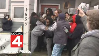 Tiny home eviction turns violent on Detroit's west side