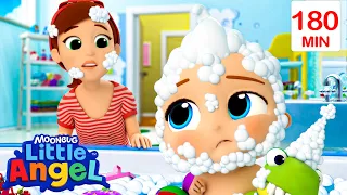 Bath Time Games - Stay Safe! | Little Angel | Nursery Rhymes for Babies