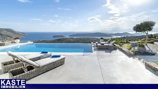 Kreta | Wunderschöne Villa mit Pool und fantastischem Meerblick in Plaka | Kaste Immobilien