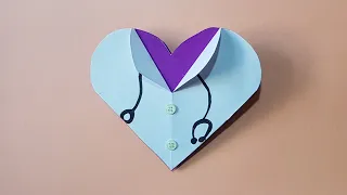 How To Make Doctor Themed Card | Doctor Day Card | Thank You Card For Doctors & Nurses | Doctor Card