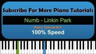 Numb - Linkin Park - Piano Tutorial #25