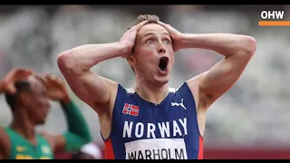 Karsten Warholm |  Karsten Warholm wins men's 400m hurdles final | World Record time of 45.94