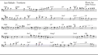 Trombone jazz Improvisation lesson - Beginner Level - "Road to Paris" score