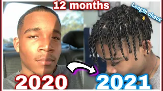 My *1 Year* NATURAL Curly Hair Growth Journey | 3C | Pictures And Videos included | For Men