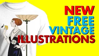 NEW Free Vintage Illustrations!  Free For Commercial Use - Print on Demand