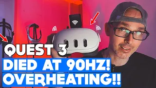 💥MY META QUEST 3 DIED AT 90HZ DUE TO OVERHEATING USING AIRLINK VR!❗HERE's THE INFO!