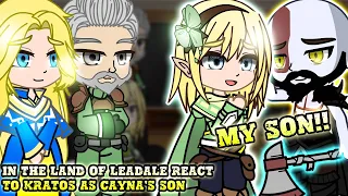 In the land of leadale react to kratos as Cayna's Son - Gacha react