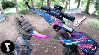 CS:GO REAL LIFE AIRSOFT WAR!! (AWP | Hyper Beast StatTrak™ + Karambit | Fade)