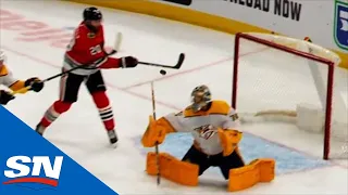 Brett Connolly's Stick Accidentally Blocks Blackhawks Teammate's Shot From Going In