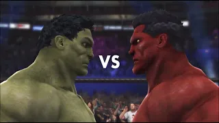 HULK VS Red HULK - WWE 2K14 - I Quit Match - AI vs AI -  MarcusGarlick