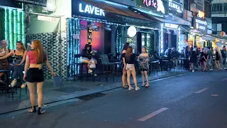 Vietnam Saigon Nightlife Area, Walking Around Ho Chi Minh at Midnight