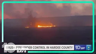 Brush fire under control in Hardee County, burn ban issued