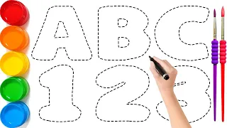 ABC & 123 For Kids /// Learn to Draw Alphabet and Numbers for Children /// KS ART