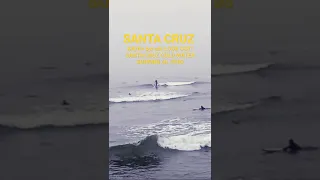 KAYA AT PLEASURE POINT SANTA CRUZ COLD WATER SURFING BE STOKED