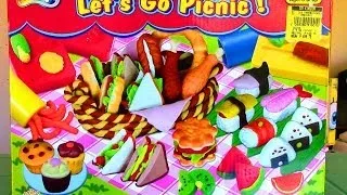 Doh-Dough Let's Go Picnic Playset Fried Chicken Hot Dog Sushi Play Dough - Like Play-Doh