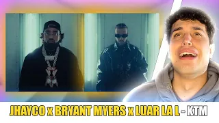 (REACCIÓN) Jhayco, Bryant Myers, Luar La L - KTM (Official Video)