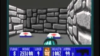 Wolfenstein 3D (100%) Walkthrough (E3M8)