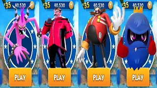 Sonic Dash - All 4 Bosses Battle Eggman Zazz Sonic the Hedgehog Movie Event All Characters Unlocked