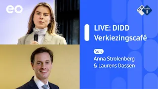 Anna Strolenberg & Laurens Dassen (Volt) | DIDD Verkiezingscafé | NPO Radio 1