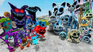 POPPY PLAYTIME CHAPTER 1-3 FAMILY VS NEW ZOONOMALY ALL MONSTERS in Garry's Mod!!!