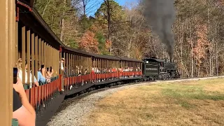 [4k] Dollywood Express Train Ride | Full POV | Smoky Mountain Christmas