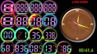 Colorful 17 Circles 8,888,888,888,888 years timer countdown alarm🔔attosecond picosecond nanosecond