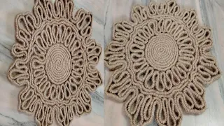 DIY Jute door mat/Make Jute rope door mat/Handmade door mat