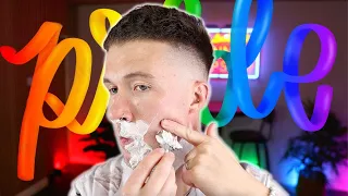 ✨Unintentional ASMR✨ 🌈Pride Fundraiser🌈 Shaving A Thick Beard!