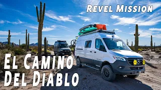 Three Winnebago Revels 4x4 Vans take on the El Camino Del Diablo of Southern Arizona