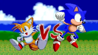 Two speedrunners compete each other in Sonic 2