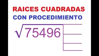 7) RAÍZ CUADRADA INEXACTA DE 5 CIFRAS (DÍGITOS). COMO SACAR LA RAÍZ CUADRADA. CON PROCEDIMIENTO.