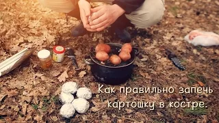 Как запечь картошку в костре.