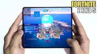 Samsung Galaxy Z Fold 5 test game Fortnite Mobile | Snapdragon 8 Gen 2