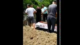 FAIL: Gently putting the casket into the tomb