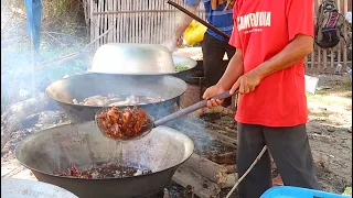 Cooking for Wedding Dinner Reception in Cambodia