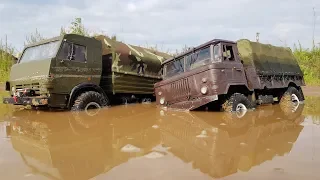 Шишига и Камаз на бездорожье ... Много грязи, мощный OFFroad !!! Сравнительный тест